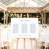 Cove 3-Table Long Tables Wedding Seating Chart Template (Landscape) (US)