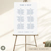 Cove 6-Table Long Tables Wedding Seating Chart Template (US)