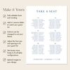 Cove 6-Table Long Tables Wedding Seating Chart Template (US)