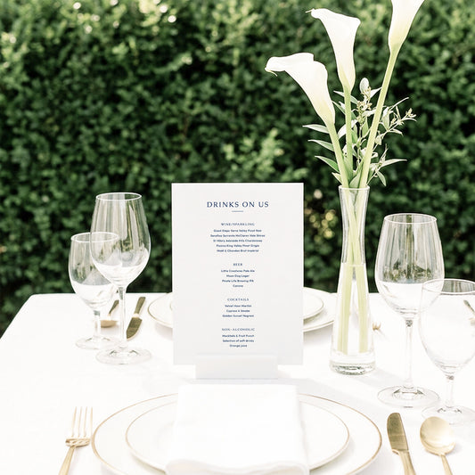 Cove Bar Menu Sign Template (US)