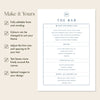 Cove Bar Menu Sign Template