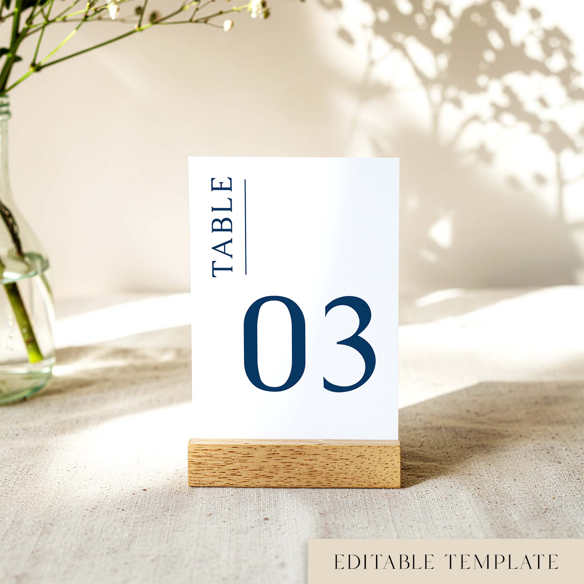 Printable Table Numbers Template - Cove – The Hello Bureau