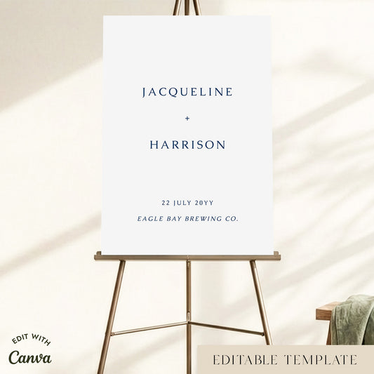 Cove Wedding Welcome Sign Template