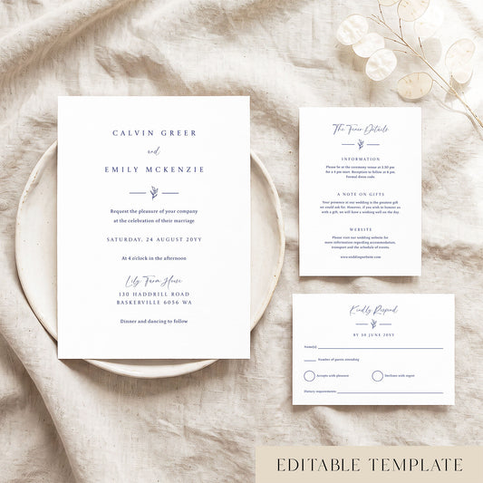 Dusk Wedding Invitation Template