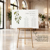 Evergreen 2-Table Long Tables Wedding Seating Chart Template (Landscape) (US)