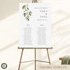 Evergreen 2-Table Long Tables Wedding Seating Chart Template (US)