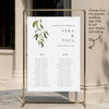 Evergreen 2-Table Long Tables Wedding Seating Chart Template (US)
