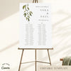 Evergreen 2 Long Tables Wedding Seating Chart Template
