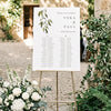 Evergreen 2 Long Tables Wedding Seating Chart Template