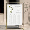 Evergreen 3 Long Tables Wedding Seating Chart Template