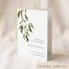 Evergreen 4-Page Catholic Wedding Program Template