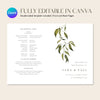 Evergreen 4-Page Catholic Wedding Program Template