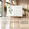 Evergreen 8-Table Wedding Seating Chart Template (Landscape) (US)