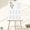 Evergreen 8-Table Wedding Seating Chart Template (US)