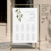Evergreen 8-Table Wedding Seating Chart Template (US)