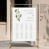 Evergreen 8-Table Wedding Seating Chart Template