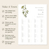 Evergreen Alphabetical Seating Chart Template