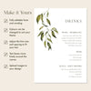 Evergreen Bar Menu Sign Template