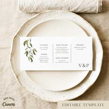 Evergreen Menu Template