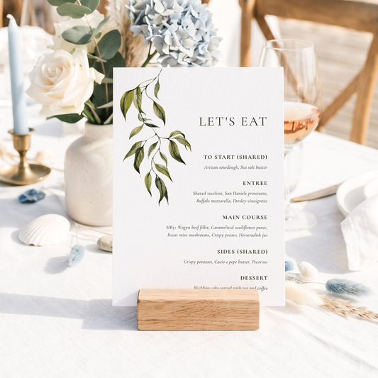Evergreen Menu Template