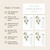 Evergreen Seating Chart Cards Template