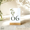 Evergreen Table Numbers Template