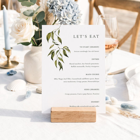 Evergreen Menu Template