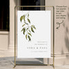 Evergreen Wedding Welcome Sign Template
