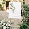 Evergreen Wedding Welcome Sign Template