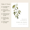 Evergreen Wedding Welcome Sign Template