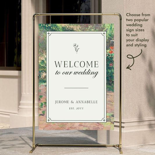 Fleur Wedding Welcome Sign Template