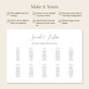 Fontaine 10-Table Wedding Seating Chart Template