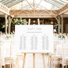 Fontaine 3-Long Tables Wedding Seating Chart Template