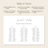 Fontaine 3-Long Tables Wedding Seating Chart Template