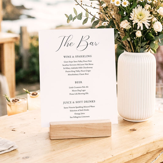 Fontaine Bar Menu Sign Template