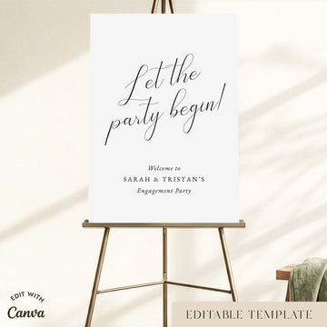 Fontaine Engagement Party Welcome Sign Template