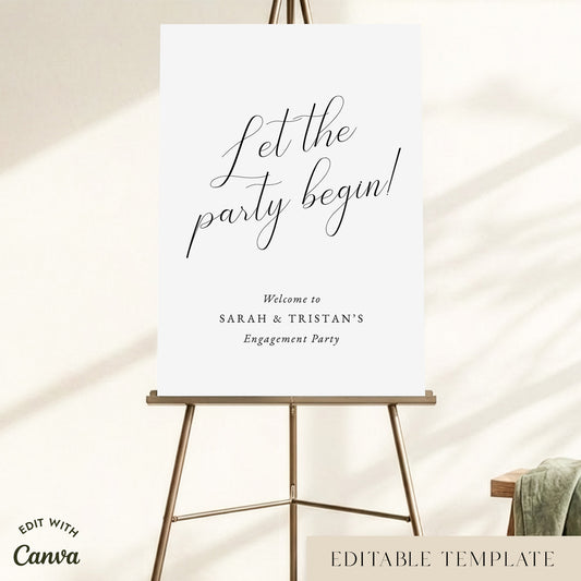 Fontaine Engagement Party Welcome Sign Template
