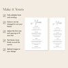 Fontaine Menu Template