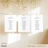 Fontaine Wedding Seating Chart Cards Template