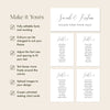 Fontaine Wedding Seating Chart Cards Template