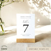 Fontaine Table Numbers Template