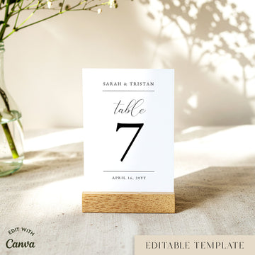 Fontaine Table Numbers Template