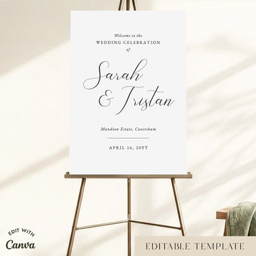 Fontaine Wedding Welcome Sign Template