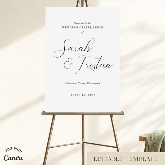 Fontaine Wedding Welcome Sign Template