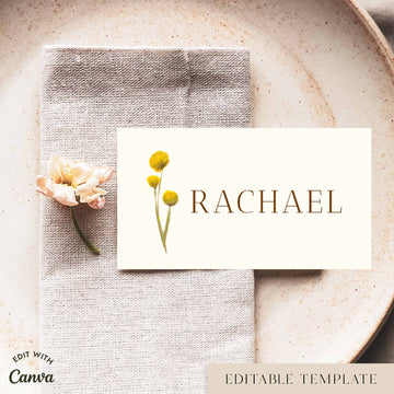 Goldfields Place Cards Template