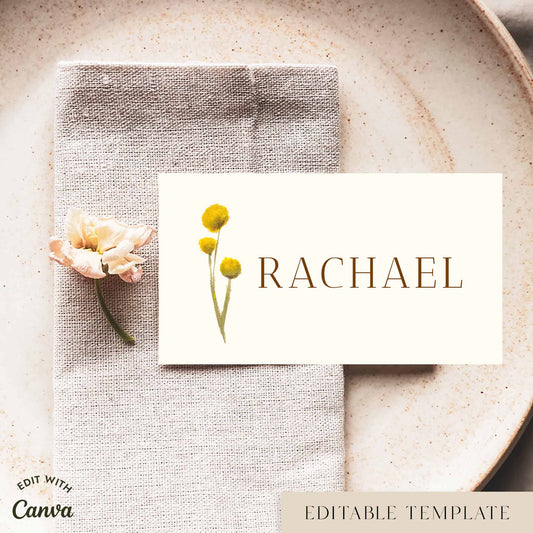 Goldfields Place Cards Template