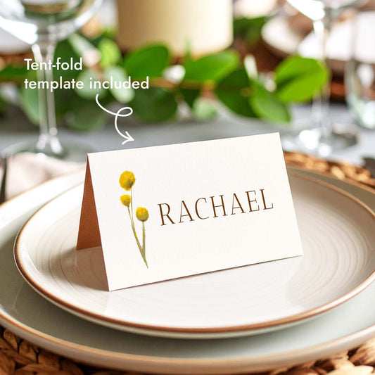 Goldfields Place Cards Template