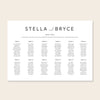 Harbour 12-Table Wedding Seating Chart Template (Landscape)