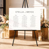 Harbour 3-Table Long Tables Wedding Seating Chart Template (Landscape)