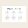 Harbour 3-Table Long Tables Wedding Seating Chart Template (Landscape)